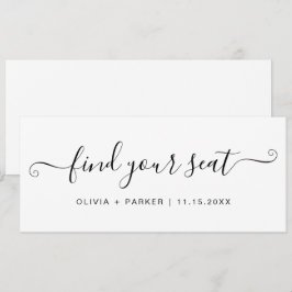 Invitación Gráfico de Asientos de Boda Encuentra tu Asiento T