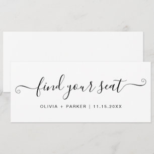 Invitación Gráfico de Asientos de Boda Encuentra tu Asiento T