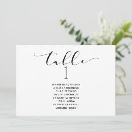 Invitación Gráfico de Asientos de Boda Horizontal Elegante