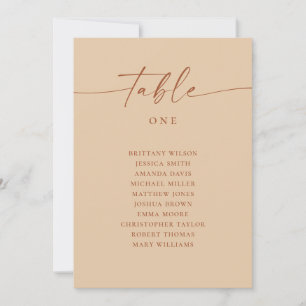 Invitación Gráfico de Asientos de Boda Minimalista con Arena 
