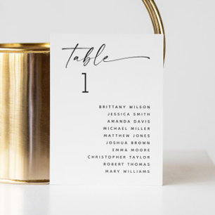 Invitación Gráfico de Asientos de Boda Minimalista en Blanco