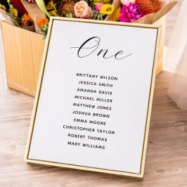 Invitación Gráfico de Asientos de Boda Minimalista | Moderno 