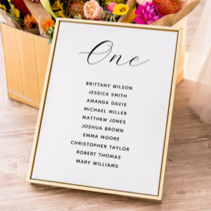 Invitación Gráfico de Asientos de Boda Minimalista   Moderno 