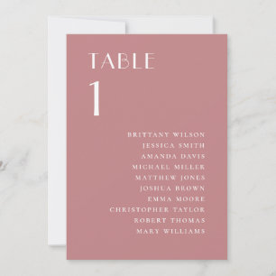 Invitación Gráfico de Asientos de Boda Minimalista Moderno Ro