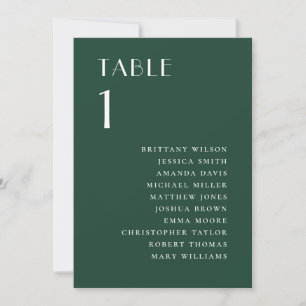 Invitación Gráfico de Asientos de Boda Moderna Bosque Oscuro