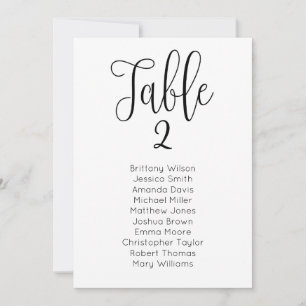 Invitación Gráfico de asientos de boda moderno. Plan de mesa 