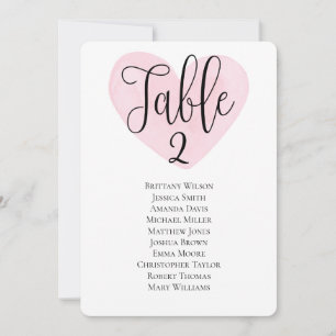 Invitación Gráfico de asientos de boda moderno Plan de mesa d