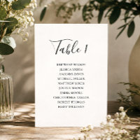 Gráfico de Asientos de Boda Moderno Simple Blanco
