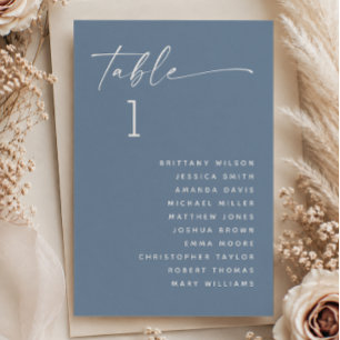 Invitación Gráfico de Asientos de Boda Náutico Elegante Azul