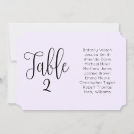 Invitación Gráfico de asientos de boda púrpura. Paisaje moder