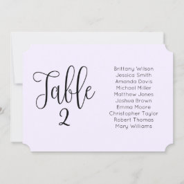 Invitación Gráfico de asientos de boda púrpura. Paisaje moder