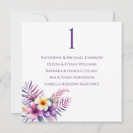 Invitación Gráfico de asientos de boda - Romance de la isla a