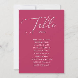 Invitación Gráfico de Asientos de Boda Romántica Rosa Frambue