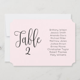 Invitación Gráfico de asientos de boda rosa. Paisaje moderno
