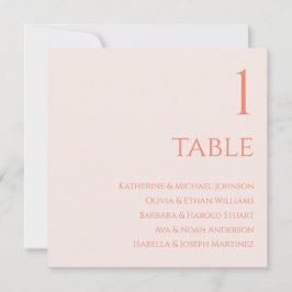 Invitación Gráfico de Asientos de Boda - Rubor