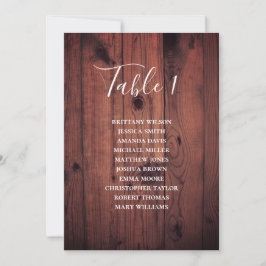 Invitación Gráfico de asientos de boda rústica. Granero de ma