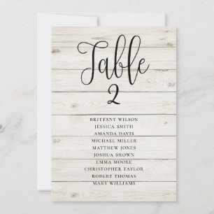 Invitación Gráfico de asientos de boda rústica. País moderno