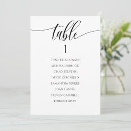 Invitación Gráfico de Asientos de Caligrafía Divertida Tarjet