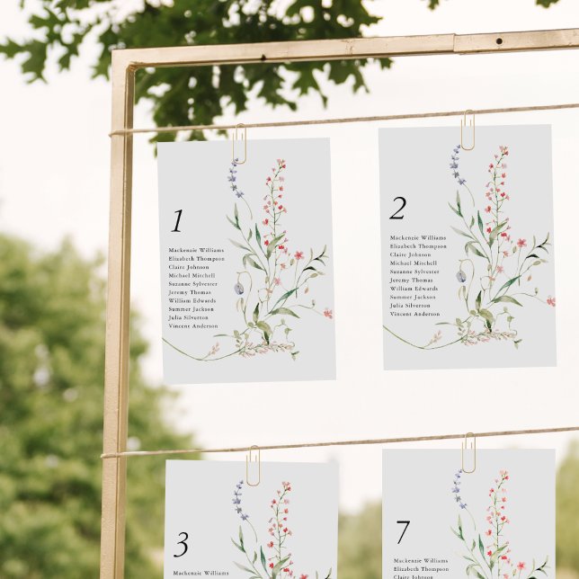 Invitación Gráfico de asientos de flores silvestres Carta de  (Subido por el creador)
