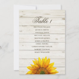Invitación Gráfico de asientos de girasol. Granero de madera