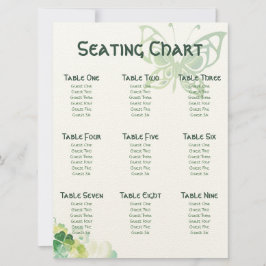 Invitación Gráfico de Asientos de la Esquina del Trébol Verde