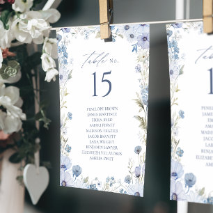 Invitación Gráfico de Asientos de Mesa con Borde de Flor Silv