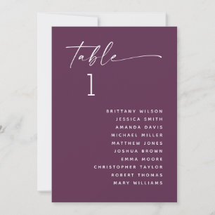 Invitación Gráfico de Asientos de Mesa de Boda Minimalista Ci