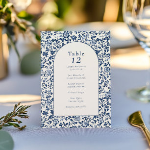 Invitación Gráfico de asientos de mesa floral intrincados en 