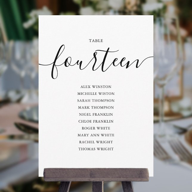 Invitación Gráfico de Asientos de Mesa Número 14 con Letra Ne (Subido por el creador)