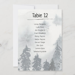 Invitación Gráfico de asientos de número de tabla de bodas de