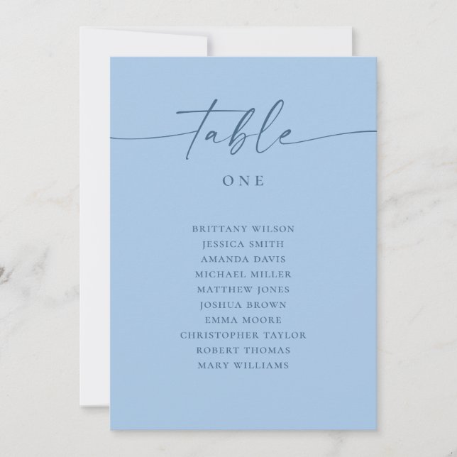 Invitación Gráfico de Asientos de Playa de Boda Moderna Cielo (Anverso)