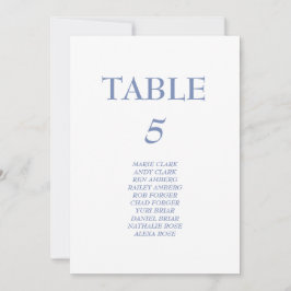 Invitación Gráfico de asientos del Boda azul