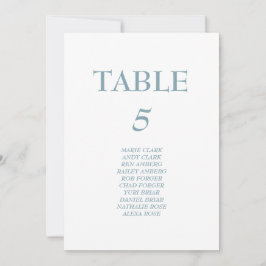 Invitación Gráfico de asientos del Boda azul