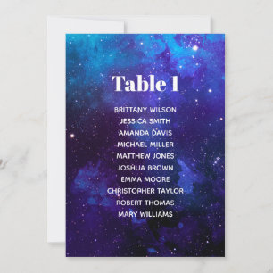 Invitación Gráfico de asientos espaciales. Estrellas nocturna