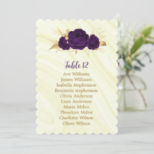 Invitación gráfico de asientos geométricos florales de oro pú
