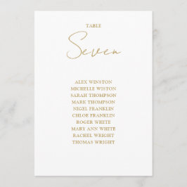 Invitación Gráfico de Asientos Moderno Dorado Chic Número de 
