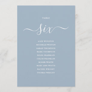 Invitación Gráfico de Asientos Número 6 de Tabla de Escritura