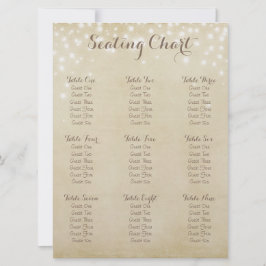 Invitación Gráfico de Asientos Parchment Sparkle