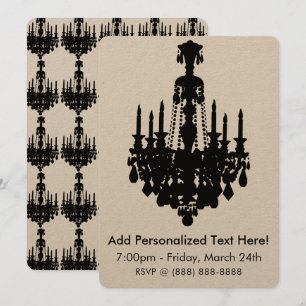 Invitación Gráfico de candelabro antiguo