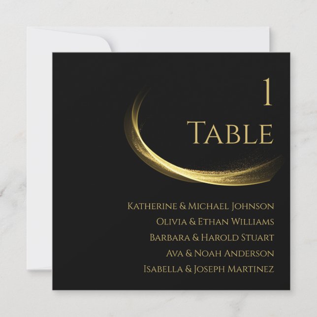 Invitación Gráfico de Elegancia Dorada (Anverso)
