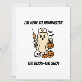Invitación Gráfico de enfermera fantasma de Halloween