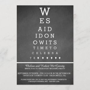 Invitación Gráfico de Ojo de Pizarra Solo Después de la Recep