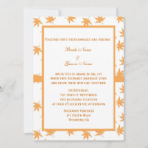 Gráfico decorativo de otoño hojas amarillas boda