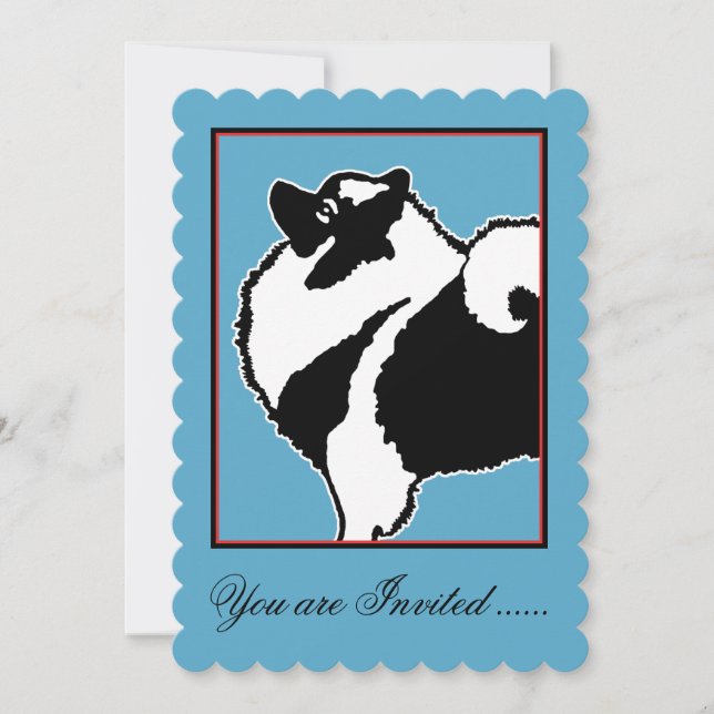 Invitación Gráficos de Keeshond - Arte de perro original lind (Anverso)