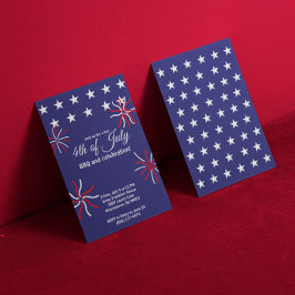 Invitación Gráficos planos patrióticos 4 de julio