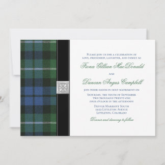 Invitación Graham de Montrose Boda Tartan Celtic