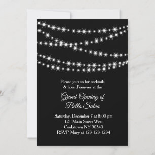 Invitación Gran abertura Twinkle Luces negras