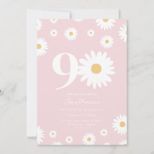 Invitación Gran aniversario de noventa cumpleaños de Daisy