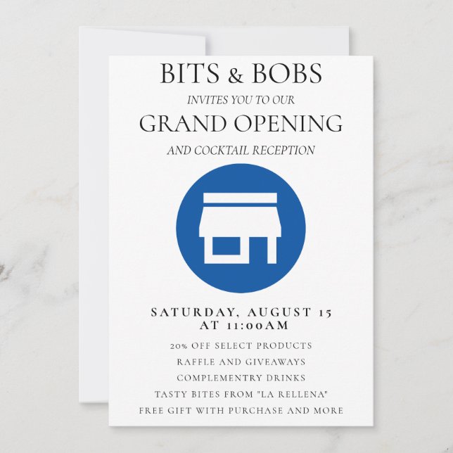 Invitación Gran apertura (Anverso)