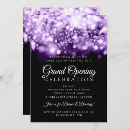 Invitación Gran Apertura Corporativa Formal Púrpura 